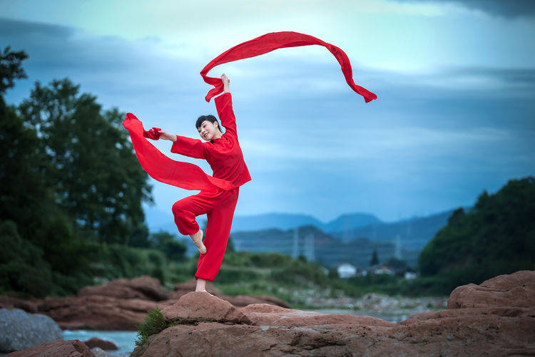 人像摄影组图:我爱你中国,红绸舞