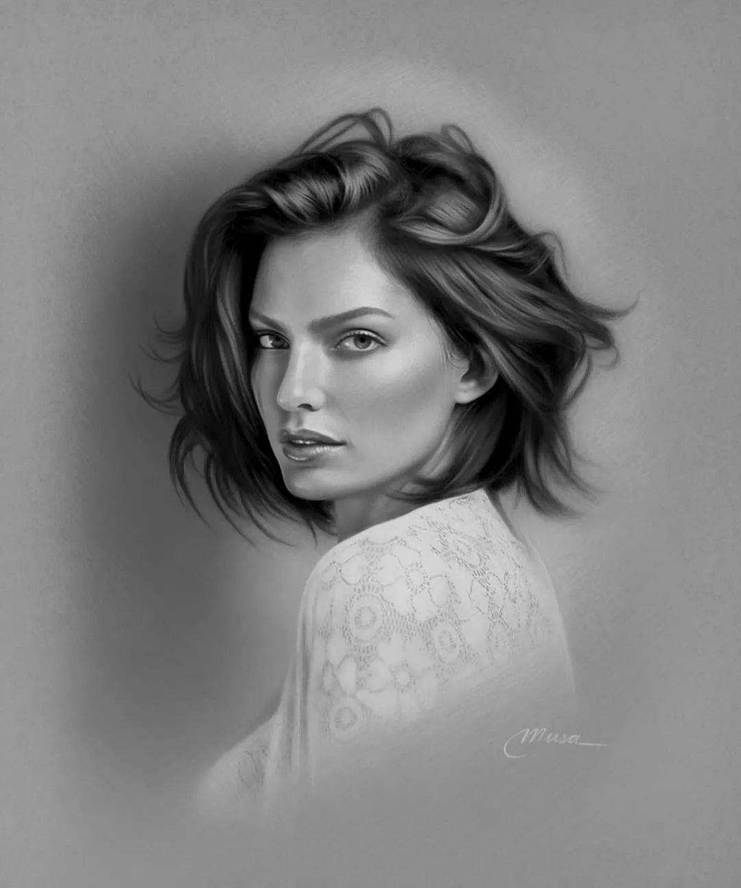 天呐,这素描线条将人物画的这么细腻,简直惊呆了!