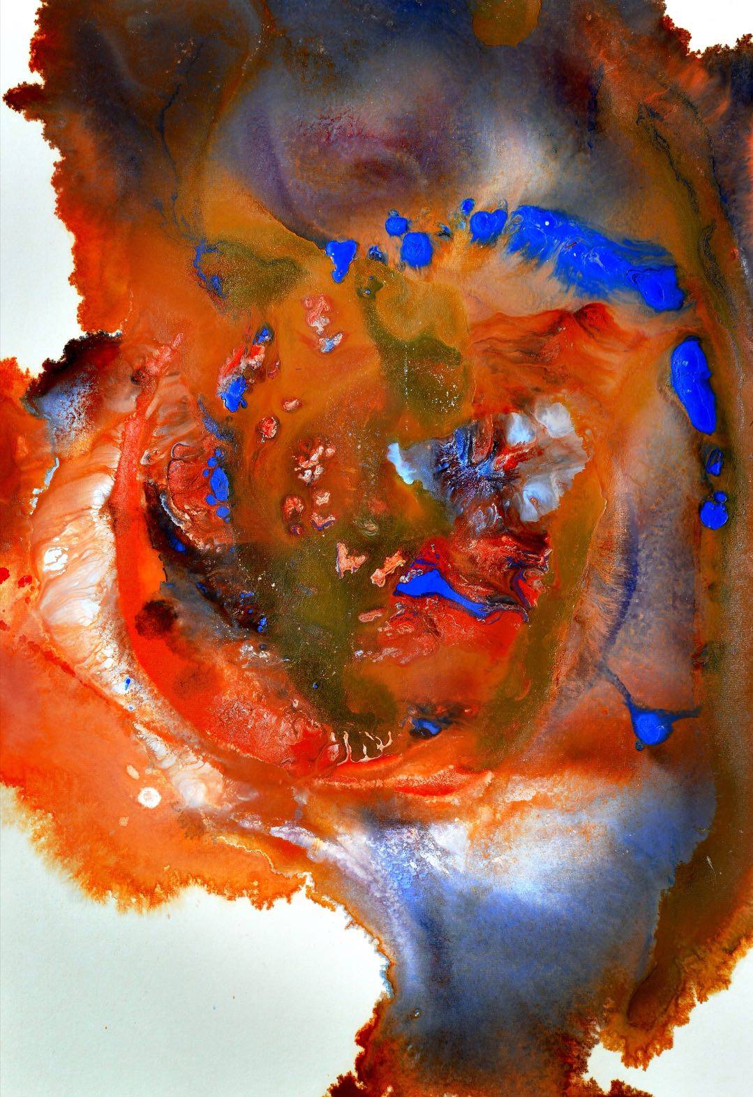 李世广《橙色星云-2》宣纸丙烯 45×65cm 2020李世广,籍贯山东,生于