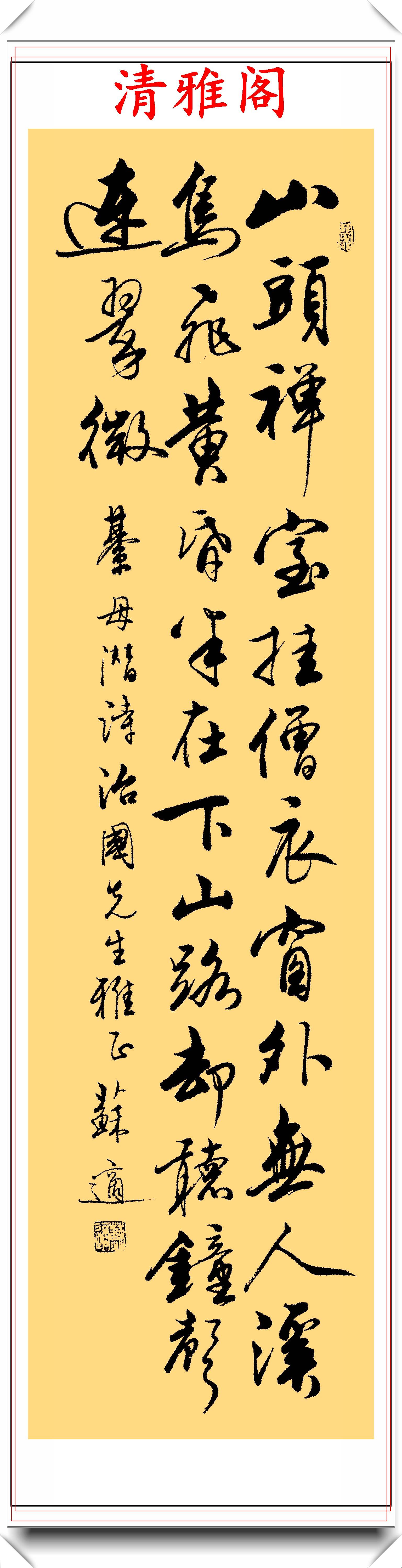 原创中国书协理事苏适行书诗林词汇欣赏网友这个字才叫书法