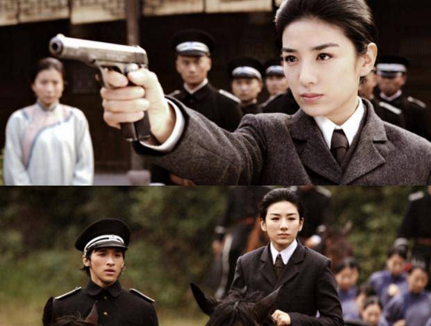 电影《竞雄女侠秋瑾》中,还是那个傲气与豪气并存,行侠仗义的巾帼女
