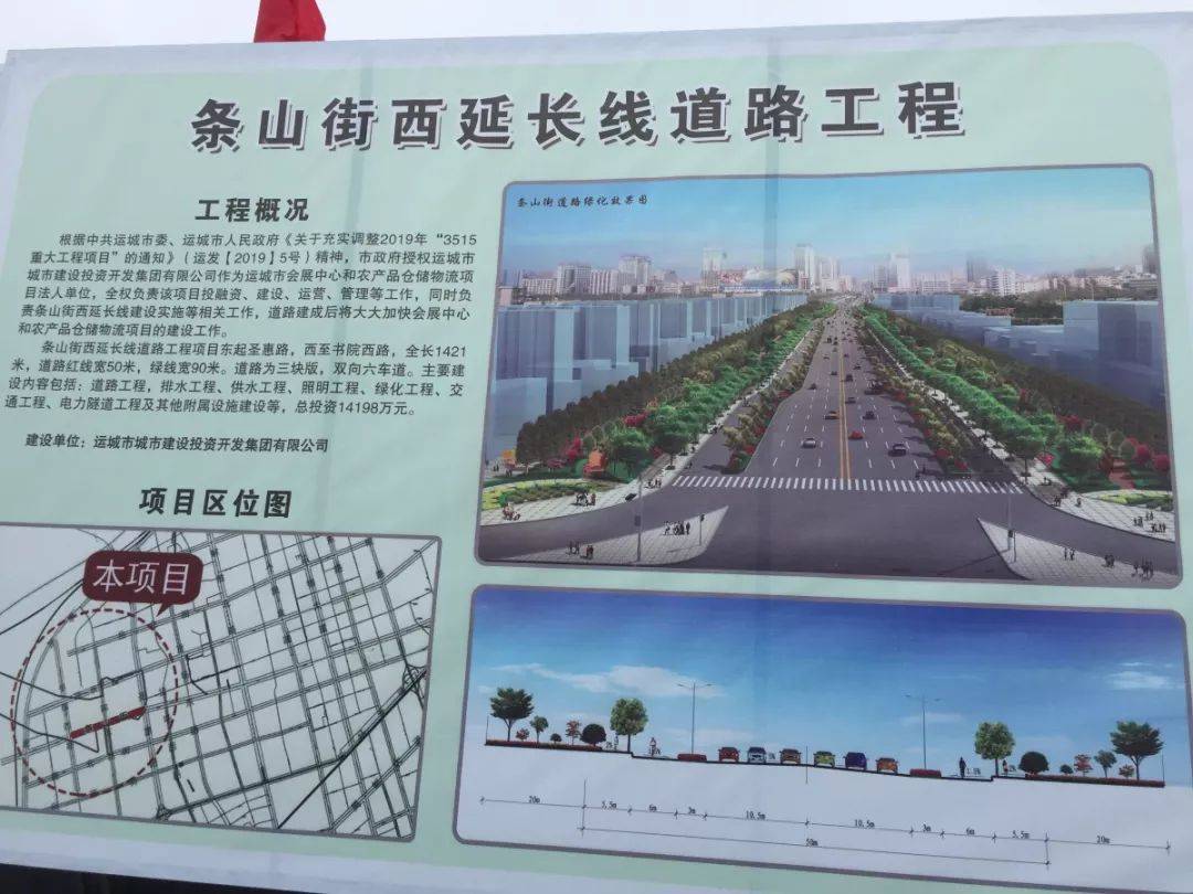 条山街西延长线通车运城西北片区的大发展要来了吗