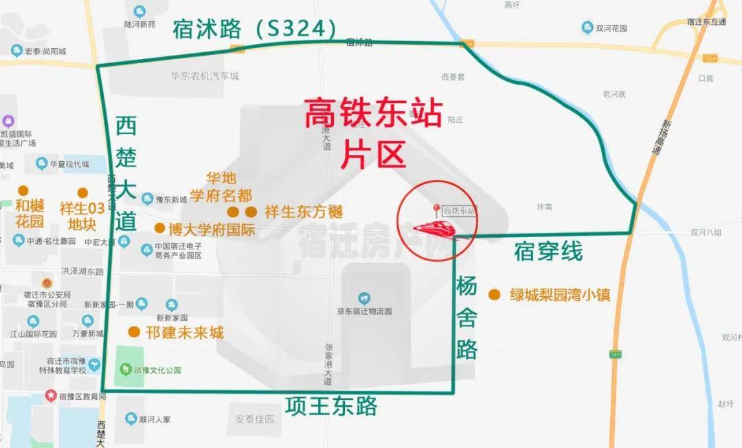 上個月26日,宿遷市交通運輸局發佈了包括高鐵東站,宿連高速,宿連航道