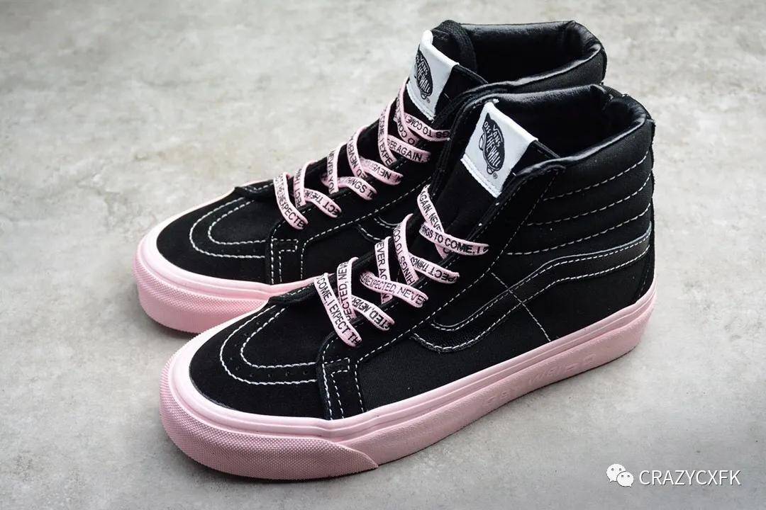 万斯黑粉帆布鞋vanssk8hixantisocialsocialclubxdsmassc三方联名