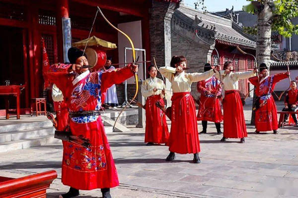 河北沧州举行"乡射礼" 传承中华民族传统文化