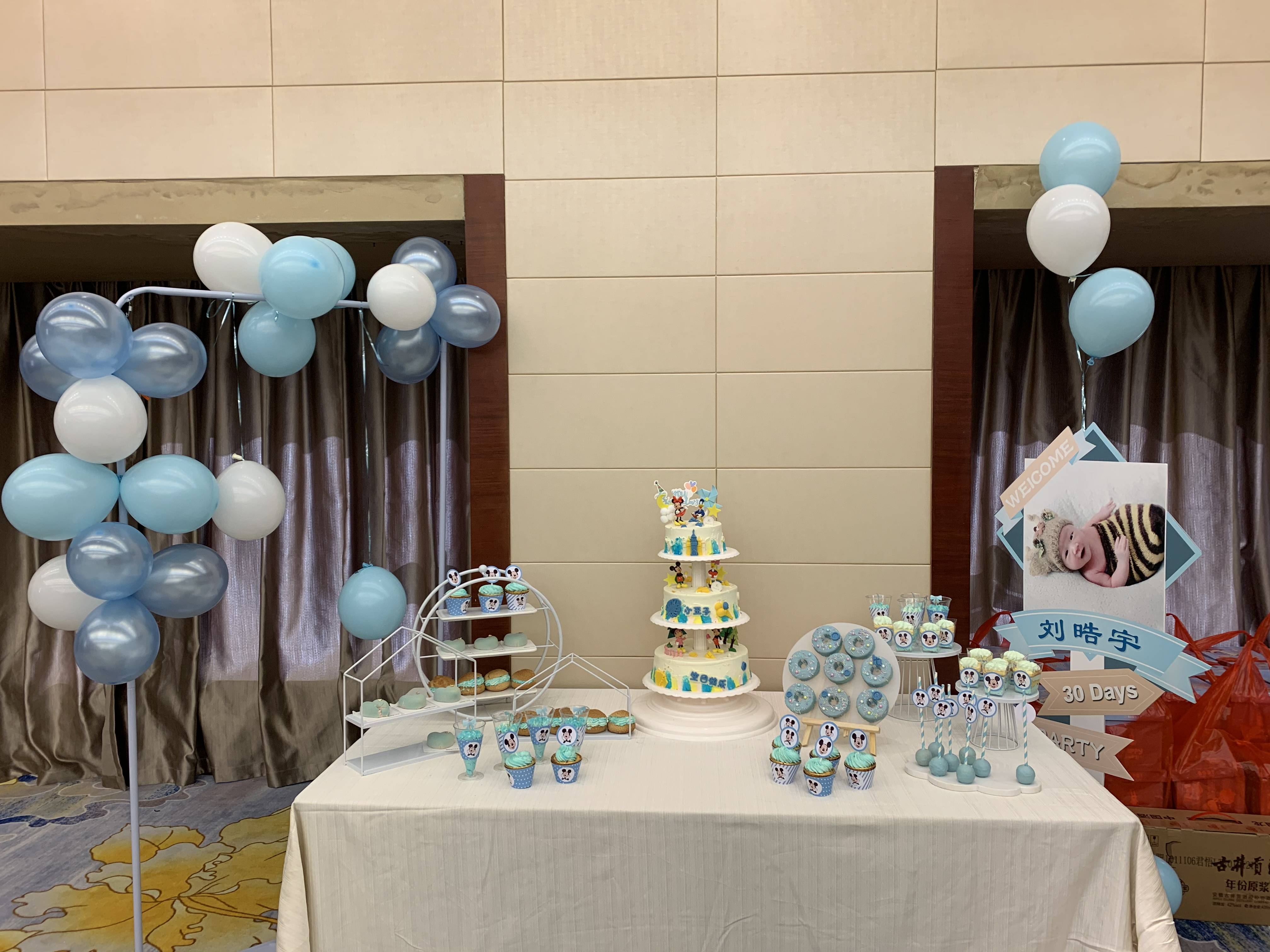 小场景布置 迪士尼主题宝宝满月宴