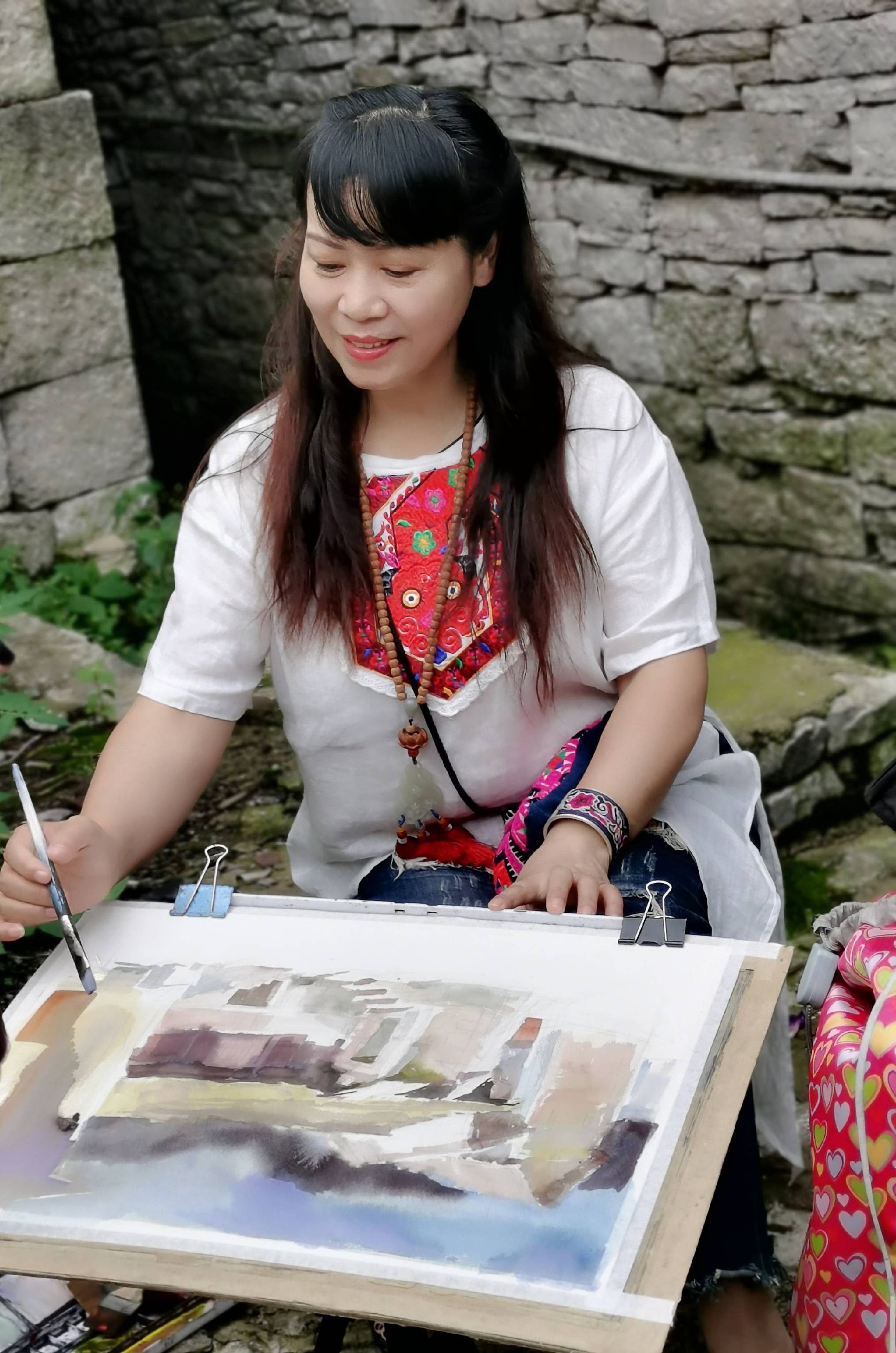 北京女画家洋图片