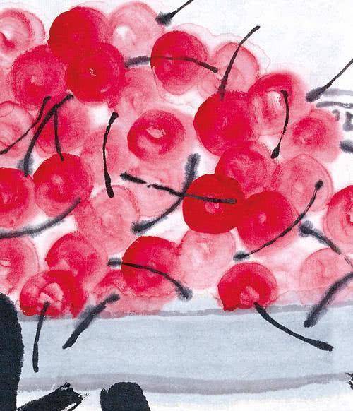 齐白石画樱桃,画一碗还加一只昆虫,最后作品的价值1.5个亿