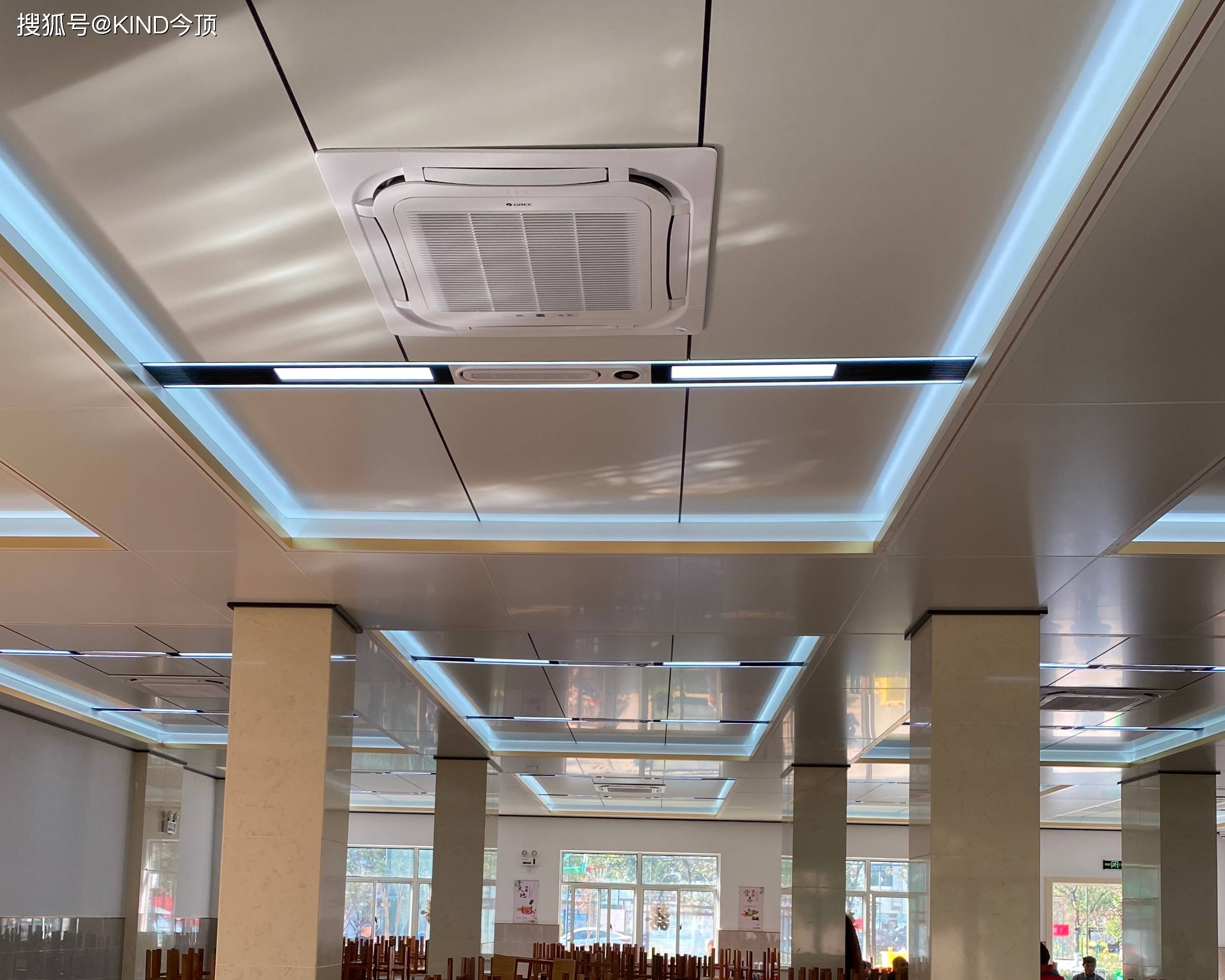 500平的大气派餐厅 用今顶大板吊顶就是不一样!