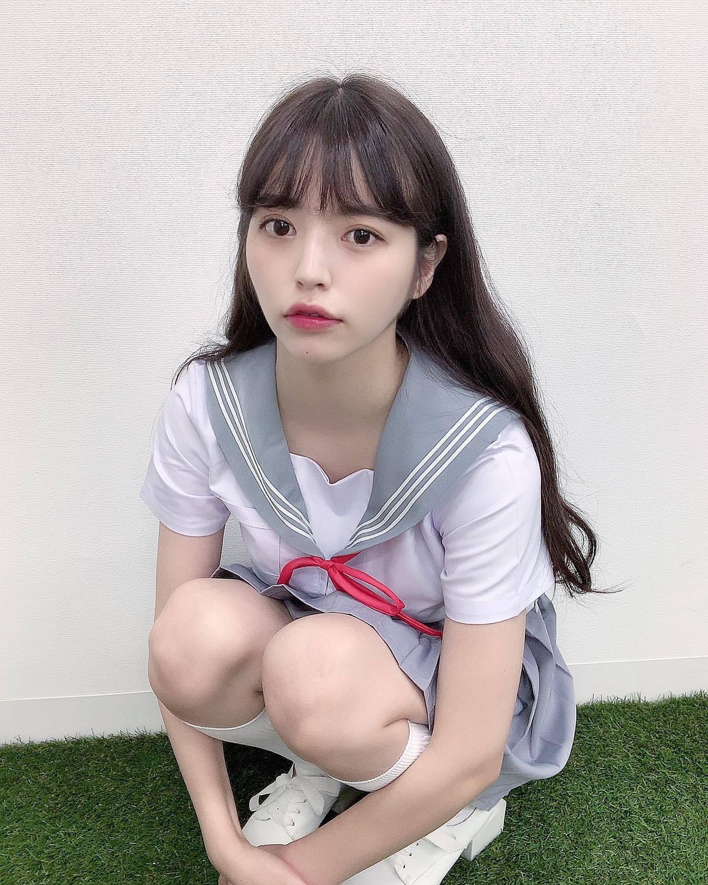 日式甜美樱花之脸「小森ほたる」的制服美照!