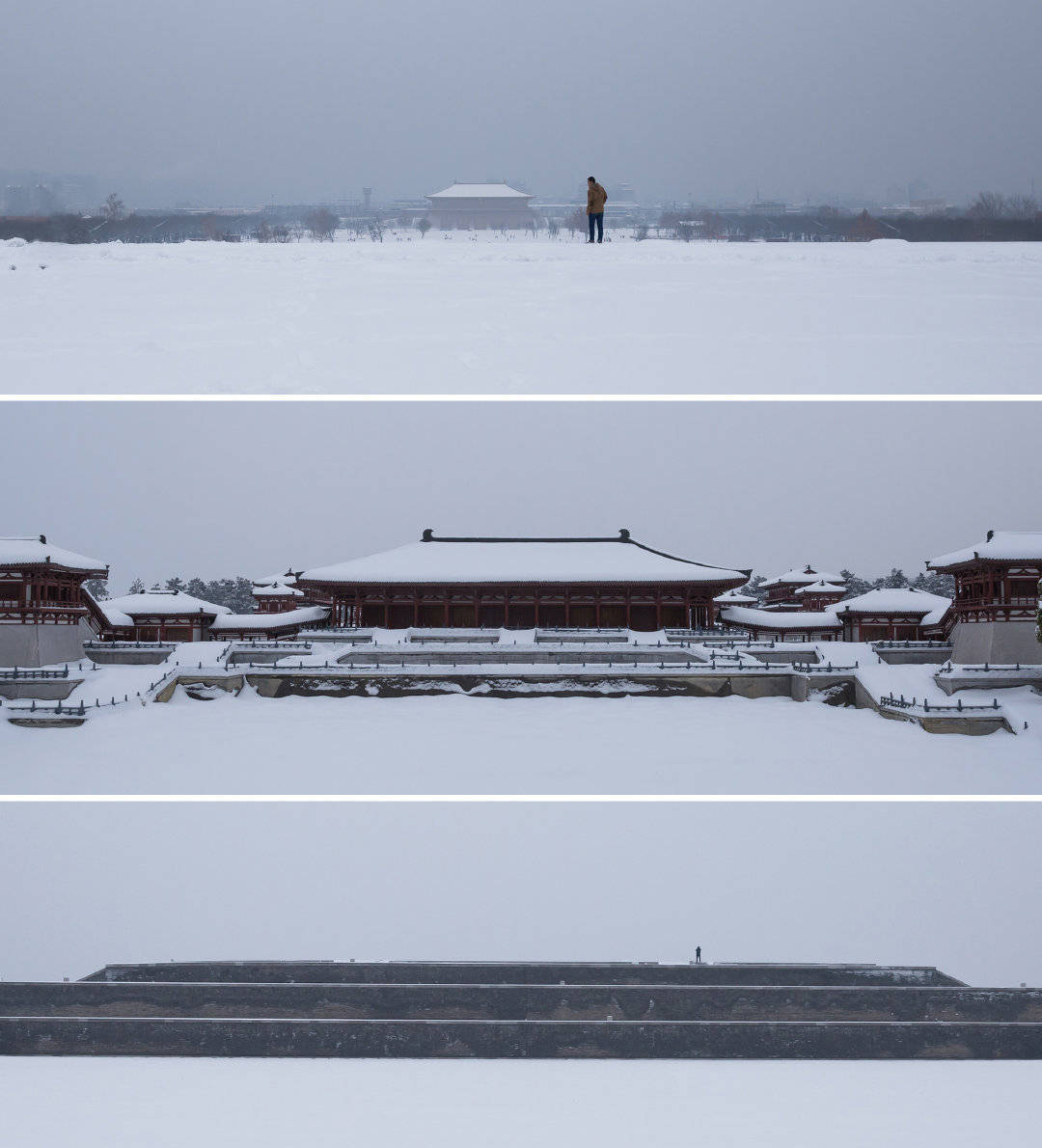 小雪迎雪西安夢迴長安城唐代畫家李思訓的京畿瑞雪圖