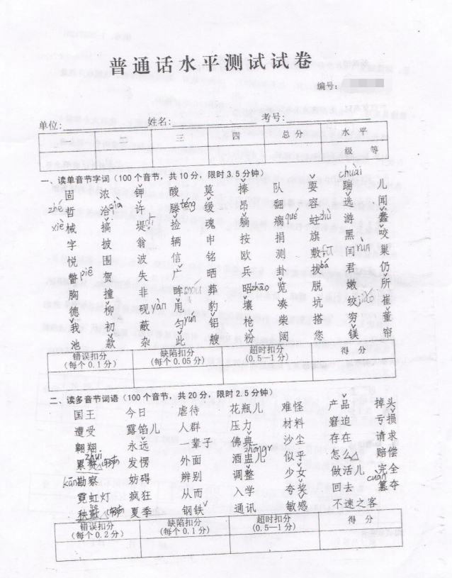 2020年河南省普通话考试都考什么?