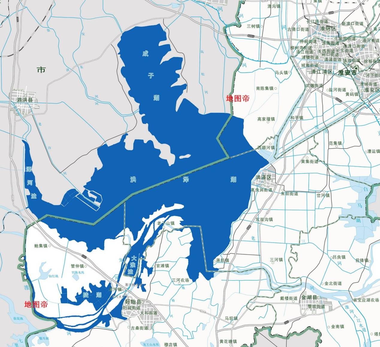 洪泽湖位置图图片