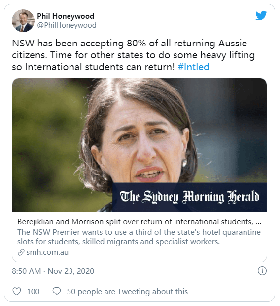 澳大利亚国际教育代表责令开放边境,留学生返澳上课已指日可待?_phil