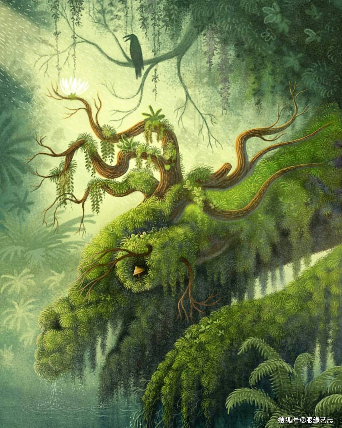 梦境迷踪，青黄蟒蛇在丛林深处的隐喻之旅