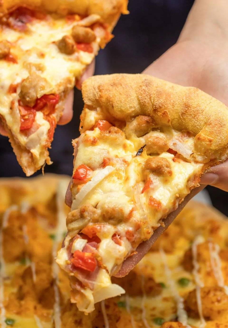 dominospizza双层芝心薯泥咸蛋黄