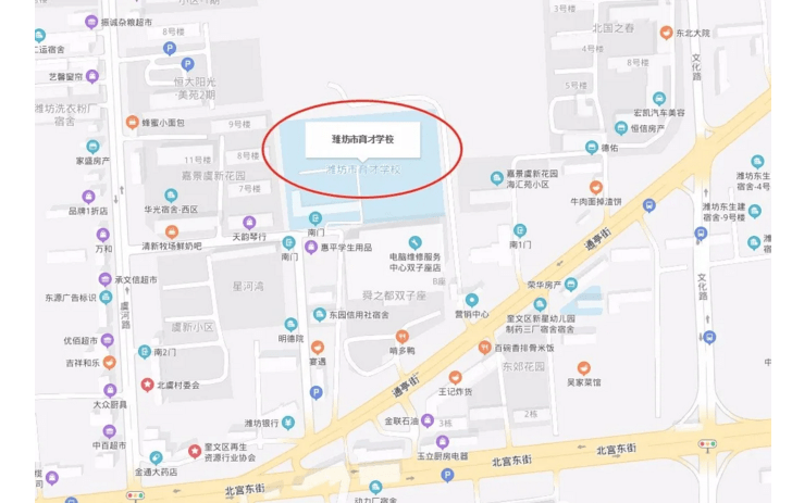 官方发布2021年潍坊市各级机关招录公务员笔试考点地图