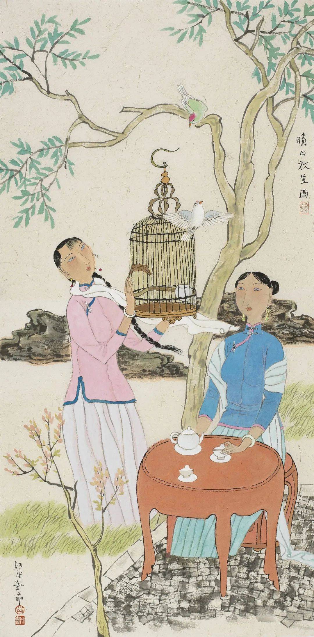 胡永凯《晴日放生图》 2013年