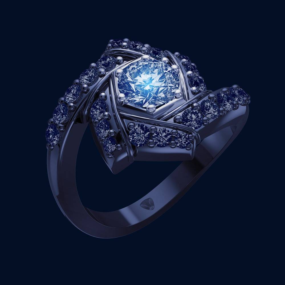 lucent 戒指 by luminous diamonds 材质:白金 用石:圆形切割钻石,总