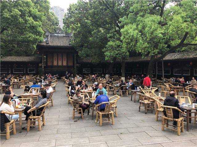 老成都遍地都是老茶馆,其中最巴适的,当属铁像寺中陈锦茶铺这样的坝坝