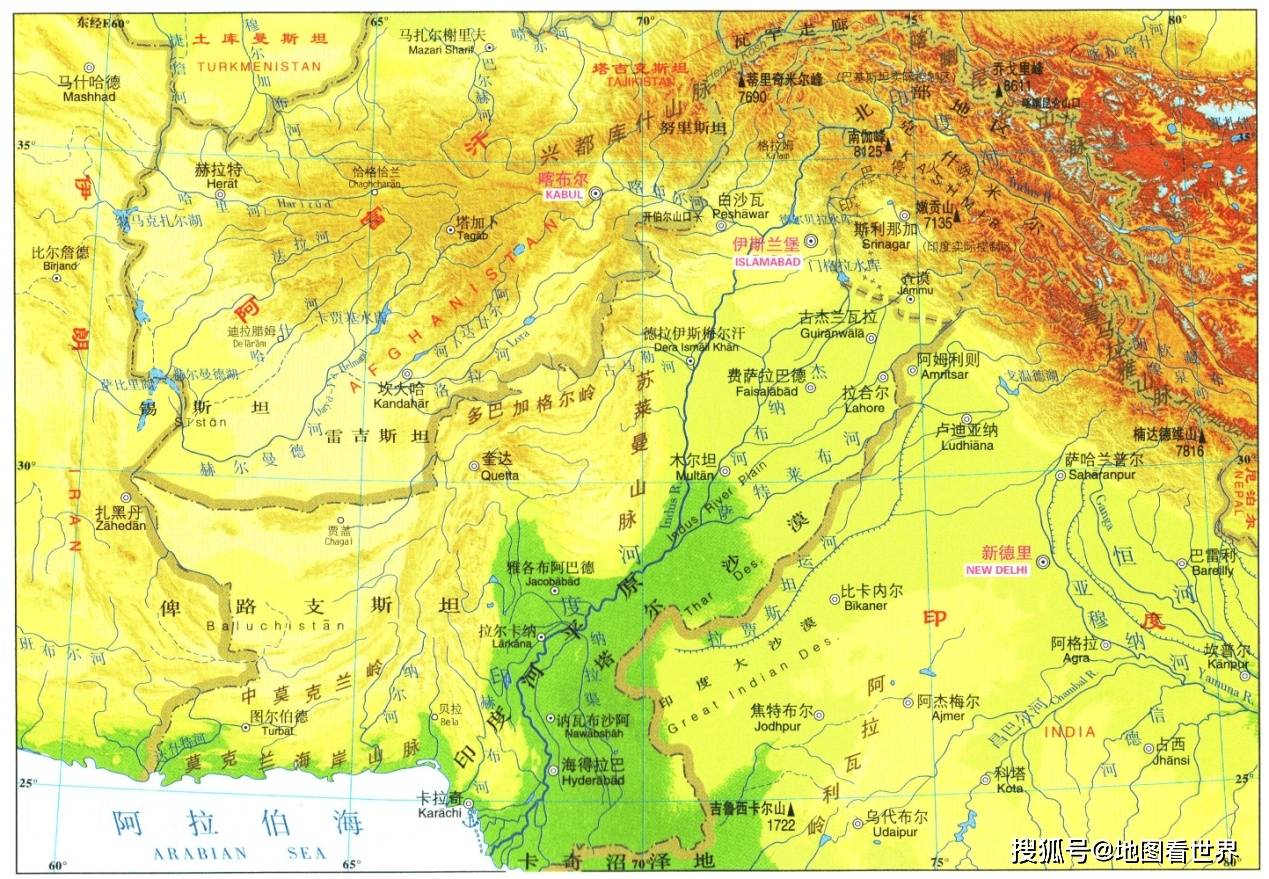 上扬斯克山脉地图图片