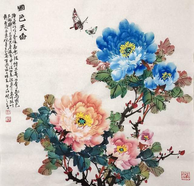 画作欣赏心中牡丹开处处是暖阳画家王润之作品欣赏