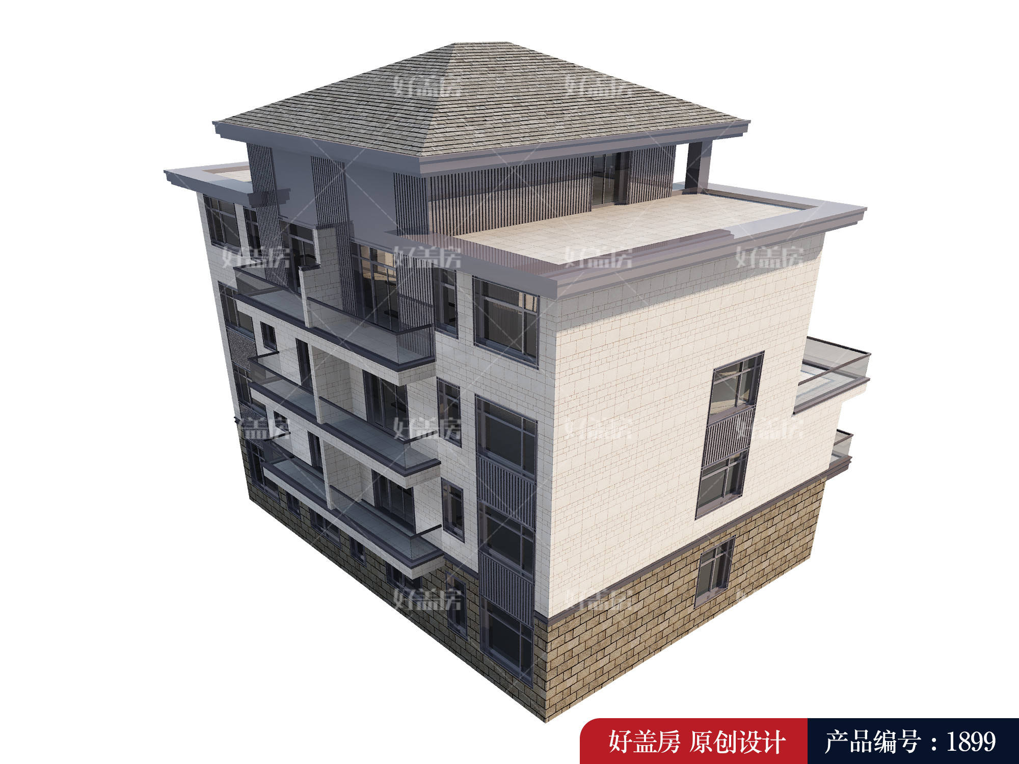 四层自建房外观图_农村