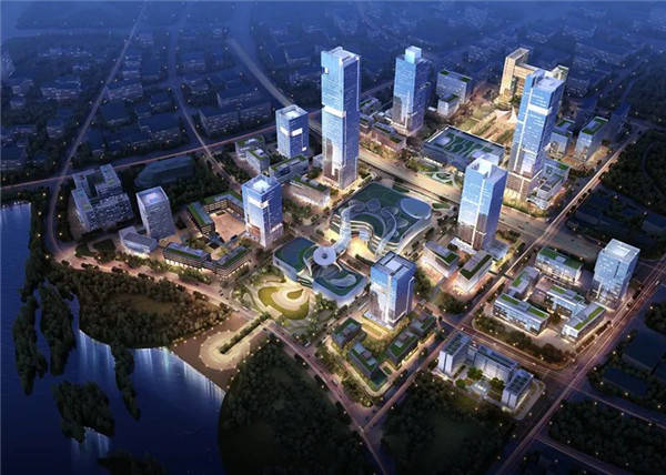鸟瞰图厦门现代服务业基地规划于同安新城核心区,东临同安湾,南及丙洲