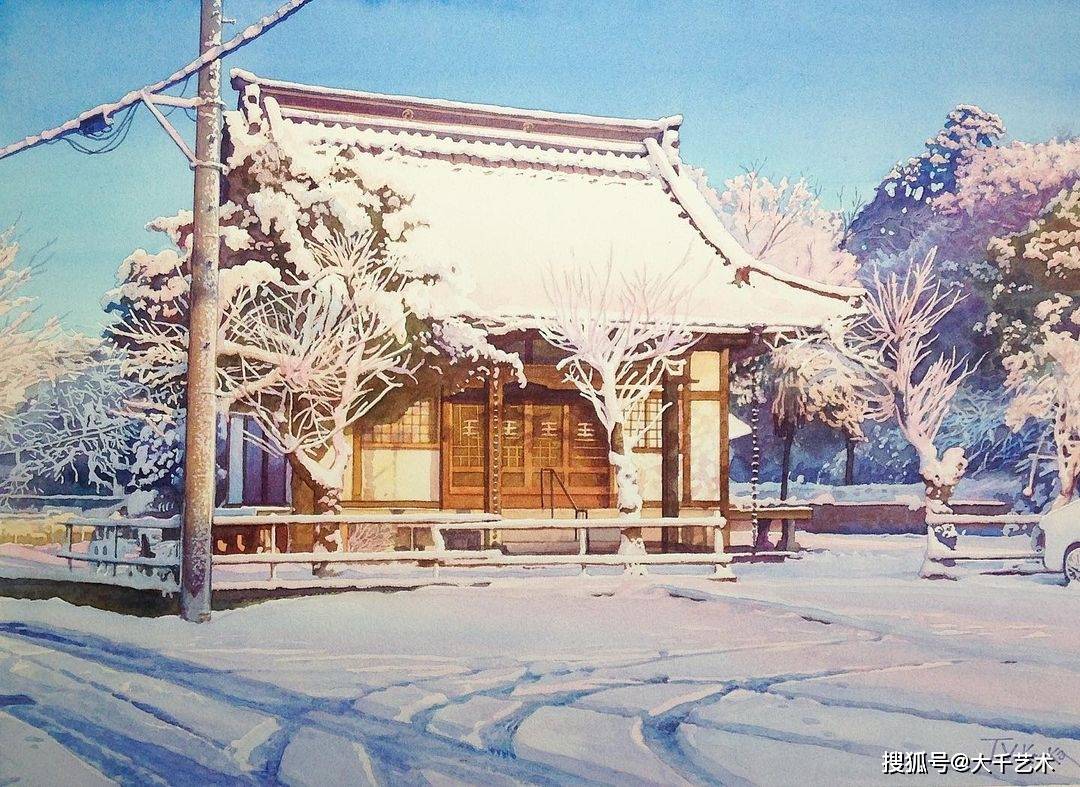 日本艺术家takumiyokooka水彩画欣赏