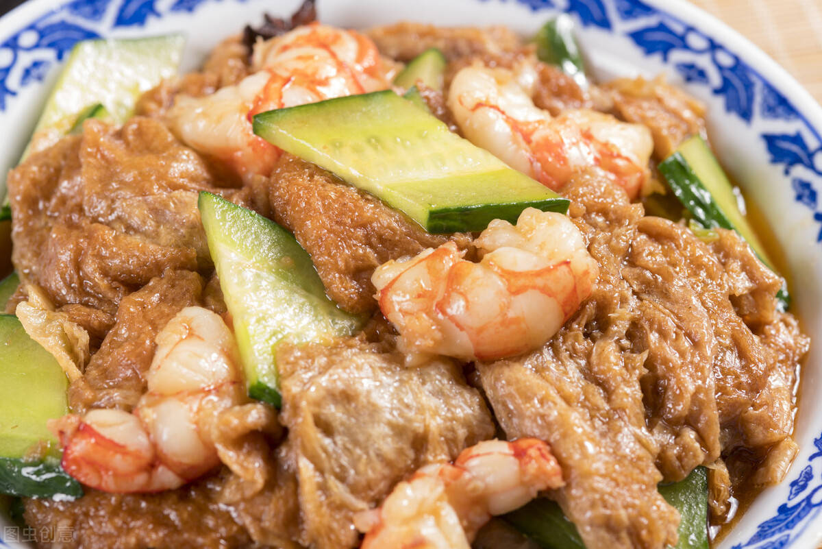 虾仁烧面筋教你做美味的家常菜口感软嫩鲜香入味拌饭超赞