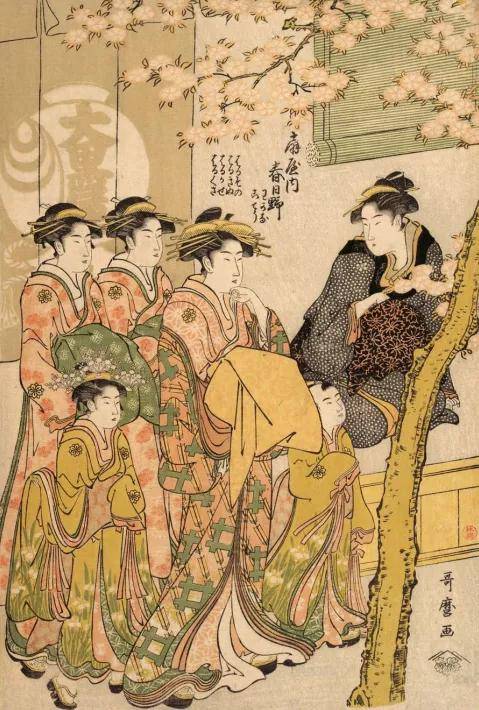 喜多川歌麿,与葛饰北斋,歌川广重并称为"浮世绘三杰".