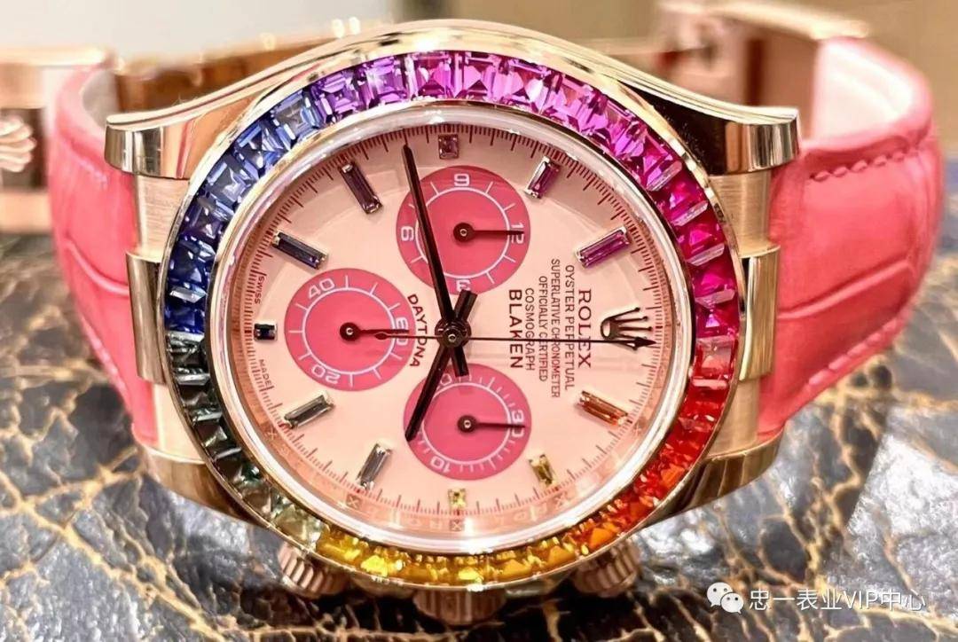 忠一表业:小姐姐最爱,品鉴改装blaken劳力士粉色迪通拿腕表