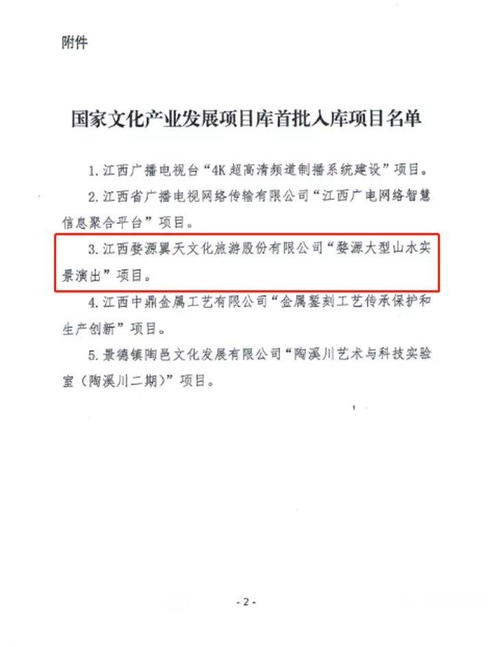 翼天文旅集团【梦里老家】被列入国家文化产业发展项目库首批入库项目名单