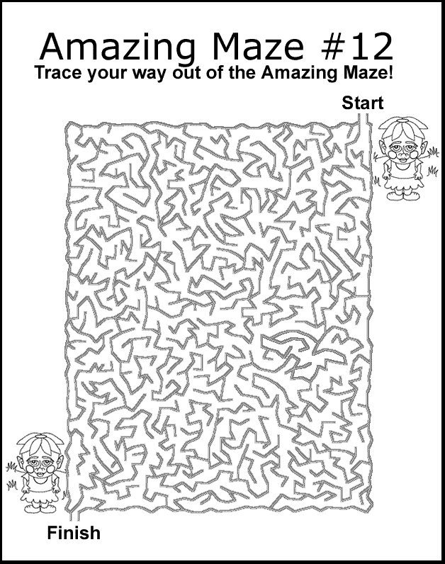 迷宫练习-《学习笔记:如何判断孩子具备入学条件-视知觉能力》配套