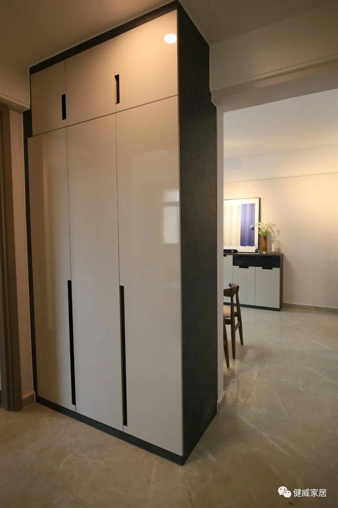 健威家居全屋定制106㎡纯粹美宅极简与实用并行还原生活的本真