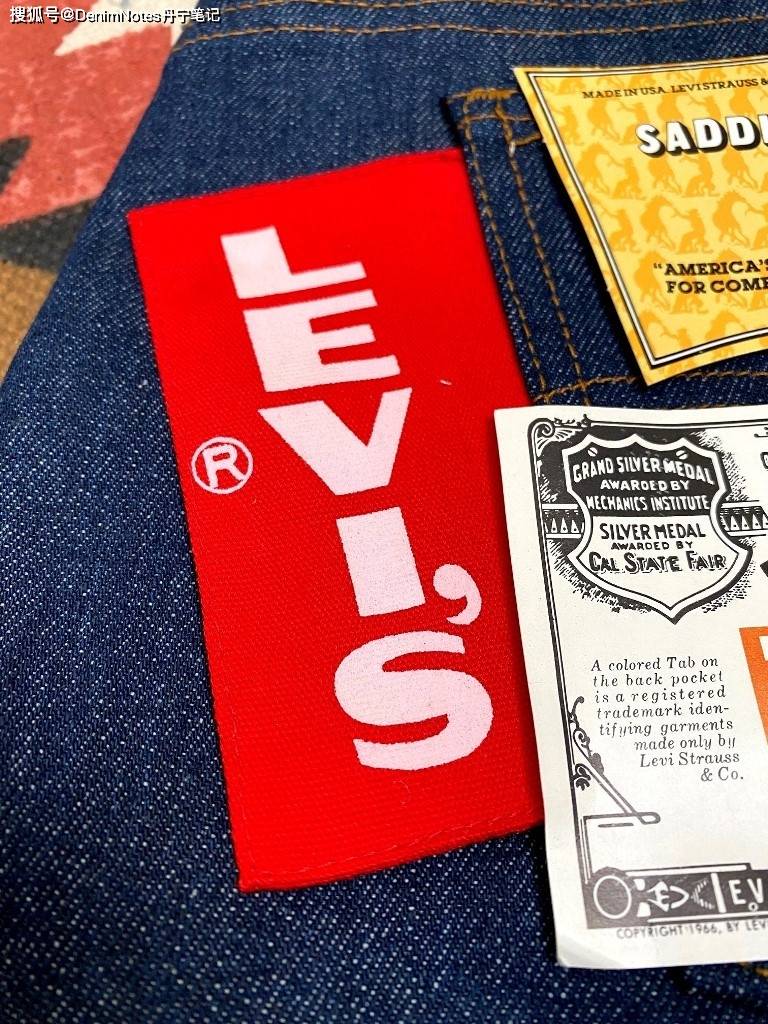 原创vintage品鉴牛牪犇绝无仅有元年绝版史上最大红旗标levis517