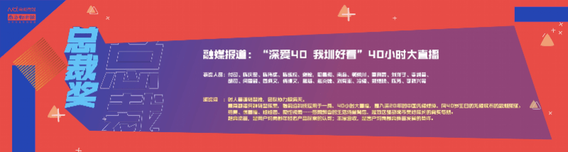 「深愛40 我圳好看」40小時大直播獲南都年度總裁報導獎 國際 第2張