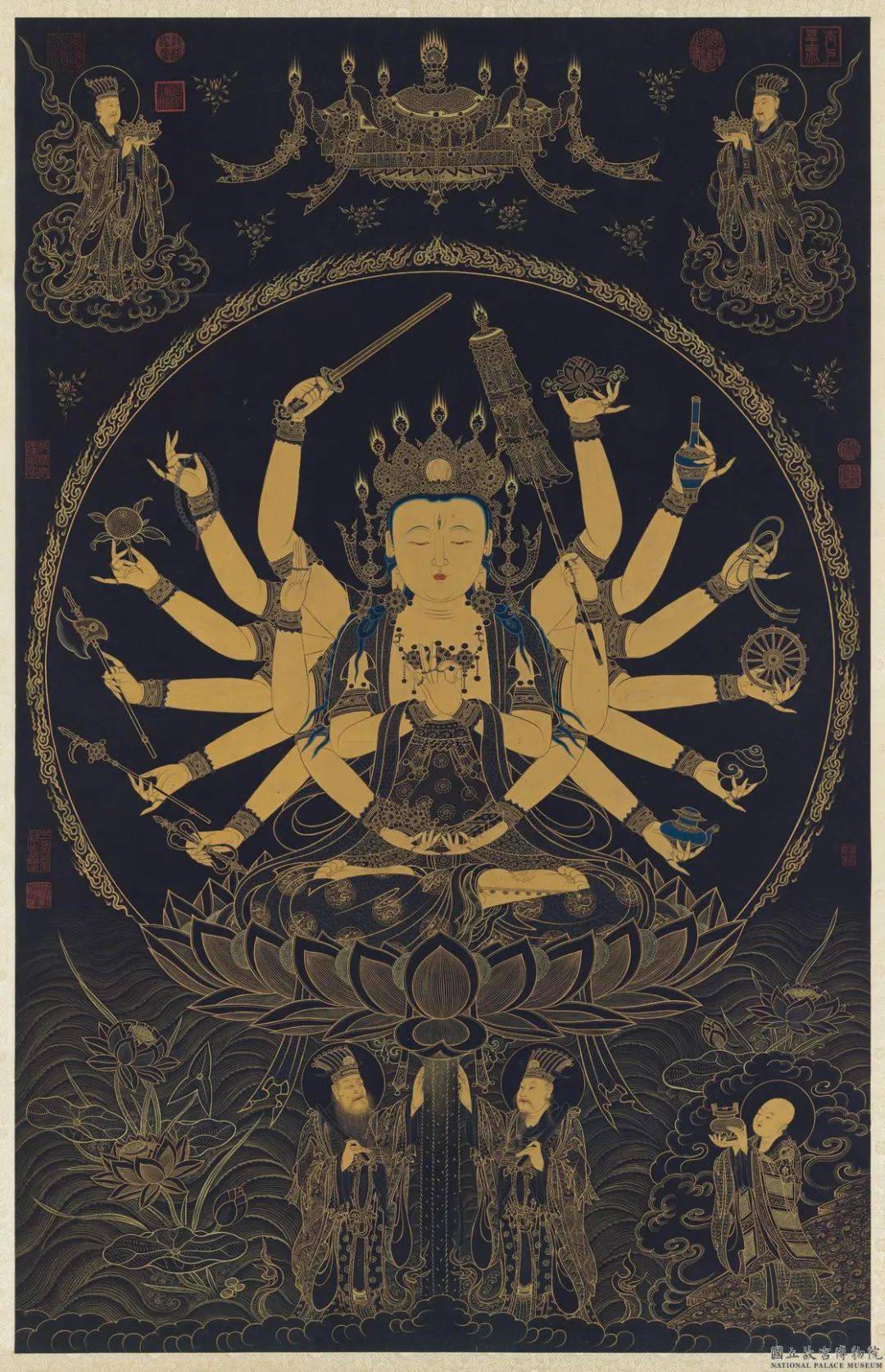 明代佛画准提菩萨坐像