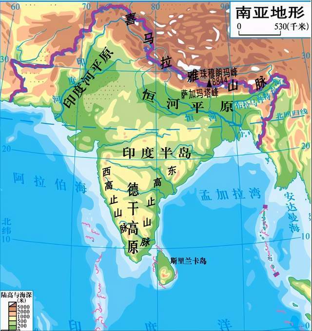 地形与土地资源:印度全境大致可分为四个部分:北部喜马拉雅高山区,约