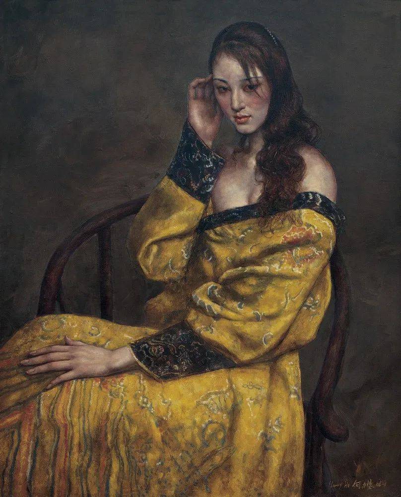 宁静升华优雅美丽画家何力怀67的油画人物作品欣赏