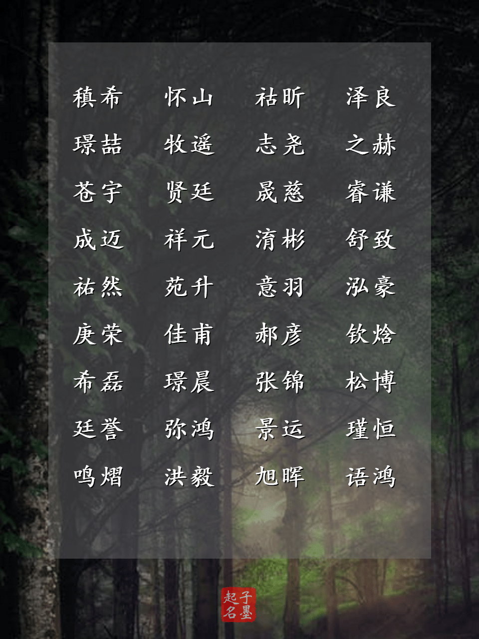 男宝宝起名精选：文采非凡，大气不俗的男孩名字