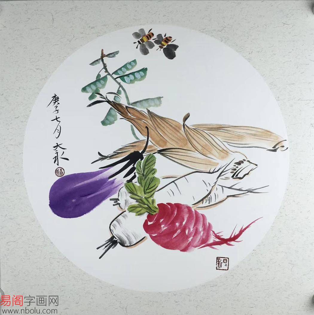 原創畫家王君永,趣味餐廳掛畫花鳥畫作品欣賞