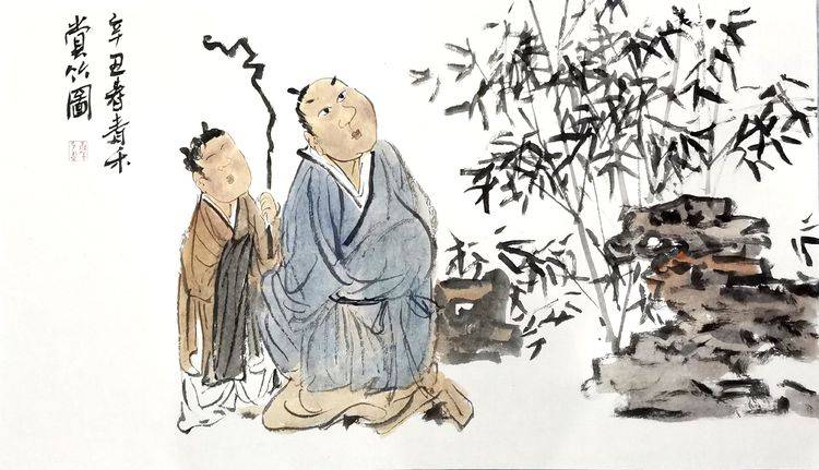 青禾 当代禅意画家—以文入笔