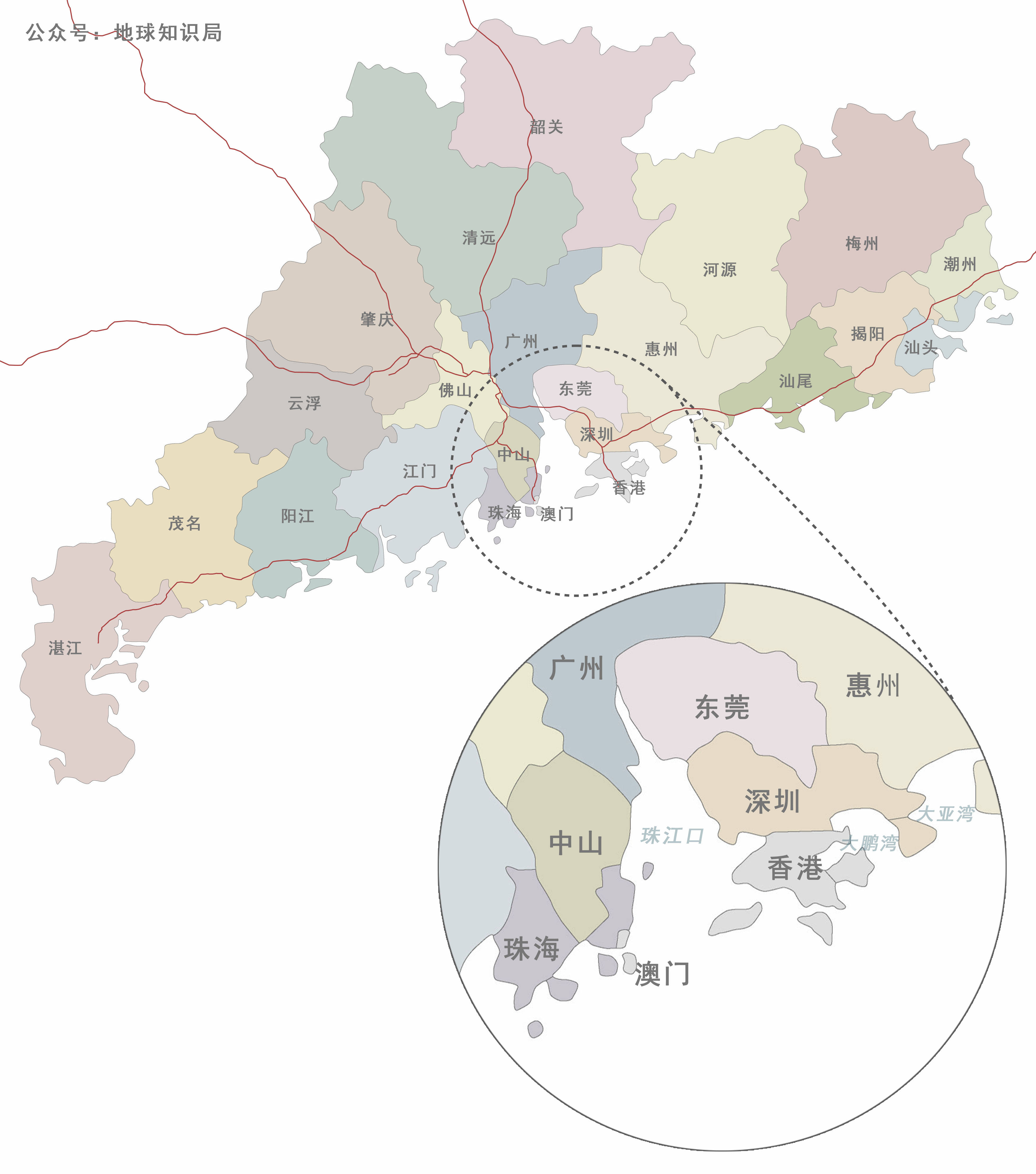 俯瞰深圳河对岸的香港 (图片:冷夜寒星)▼