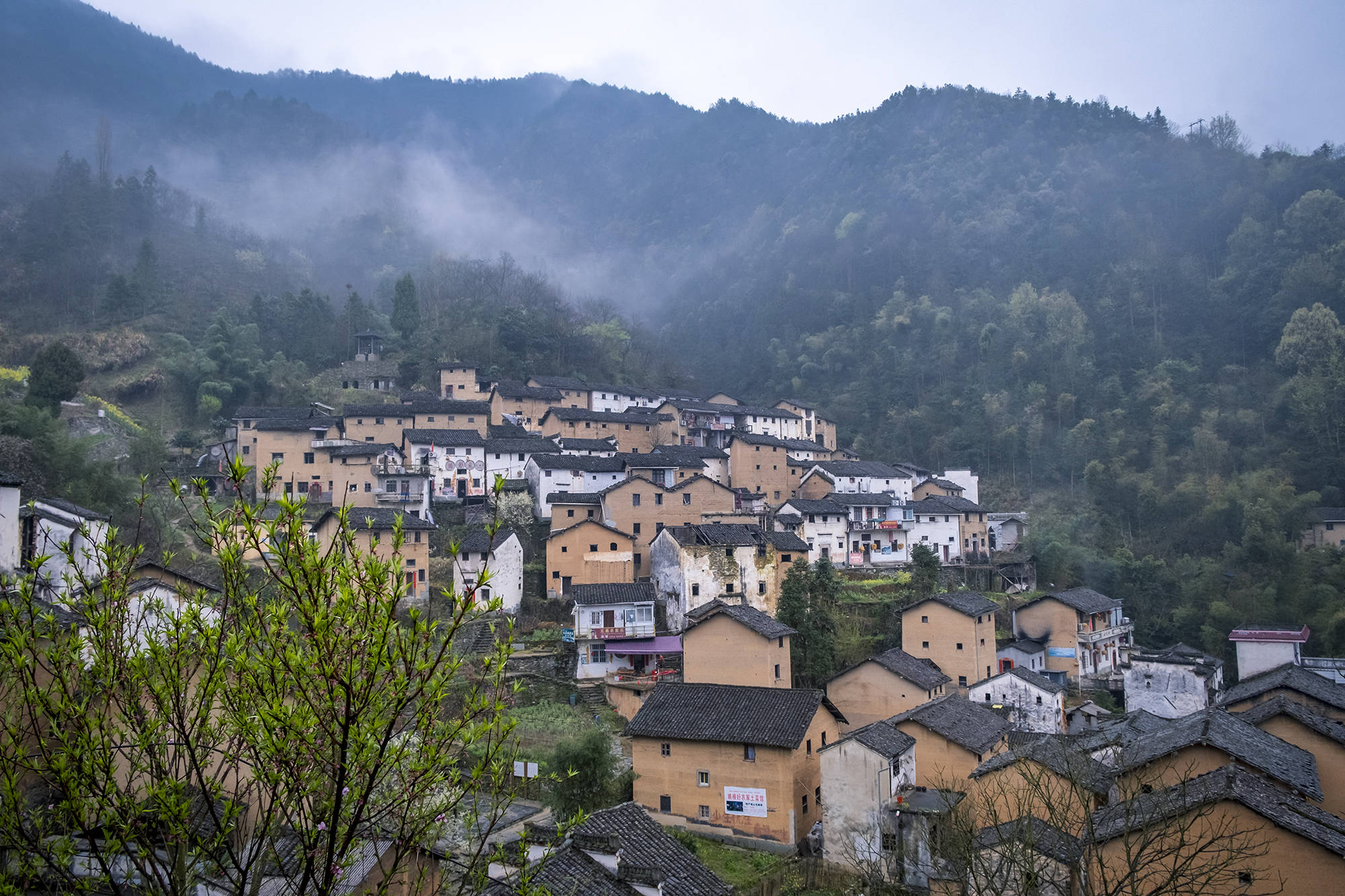 皖南的偏僻山区里,有个古村落,春天里如世外桃园-搜狐大视野-搜狐新闻