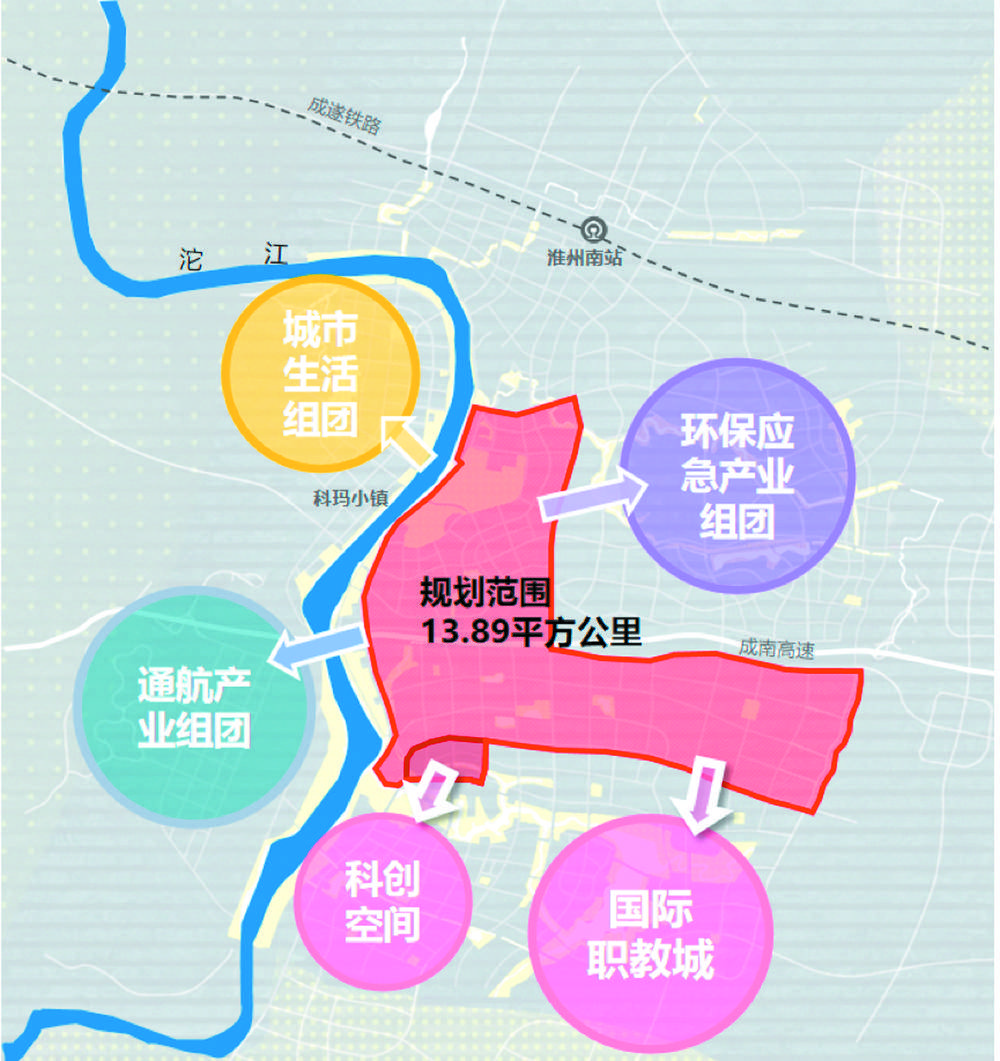 淮州新城产城融合示范区规划图
