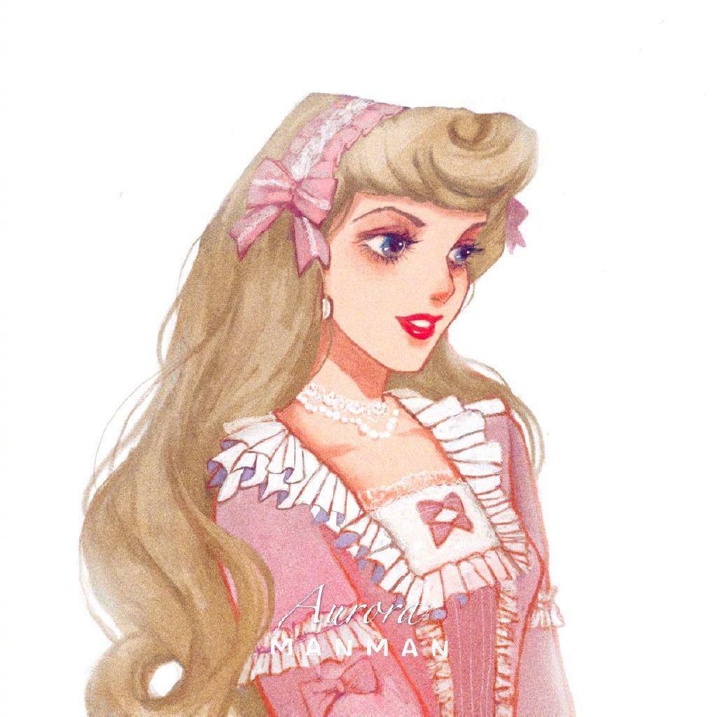 原创迪士尼公主穿上lolita艾莎绝美侧颜灰姑娘也很精致