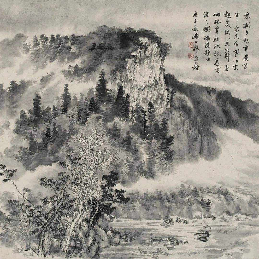 光影浮尘谢冰毅山水画作品云上展览