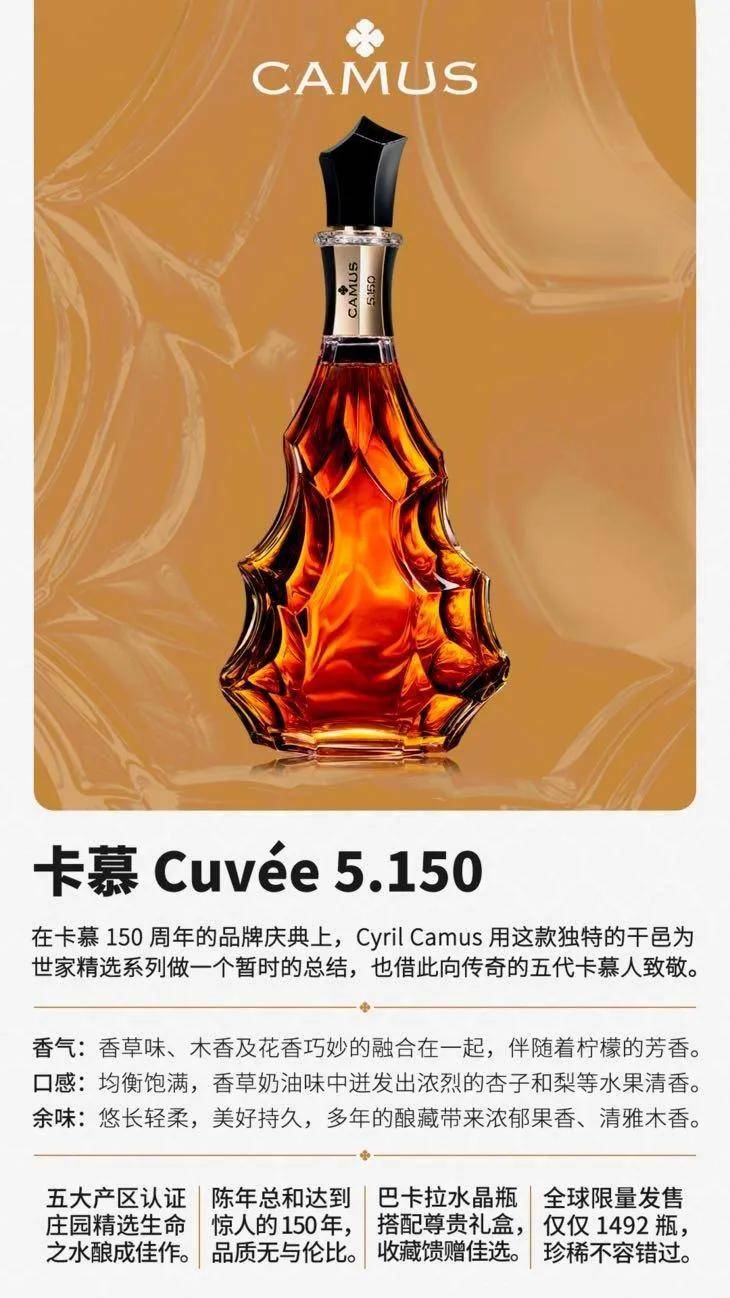 卡慕干邑世家創立150週年同步發行cuvee5150