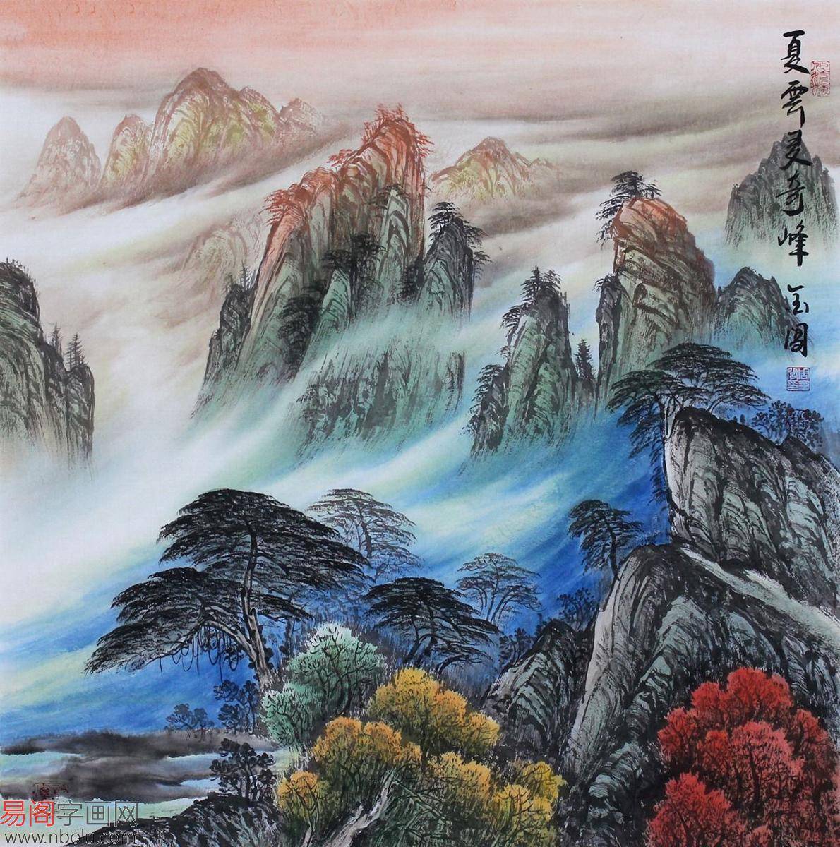 国画大师周金阊山水画作品欣赏:巍巍山河,神采飞扬!